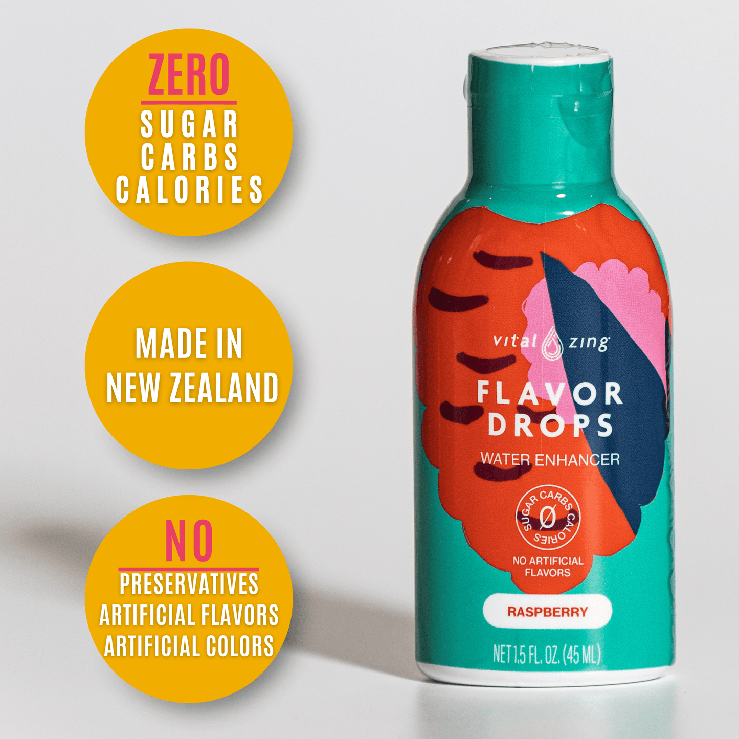 Raspberry Flavor Drops Water Enhancer