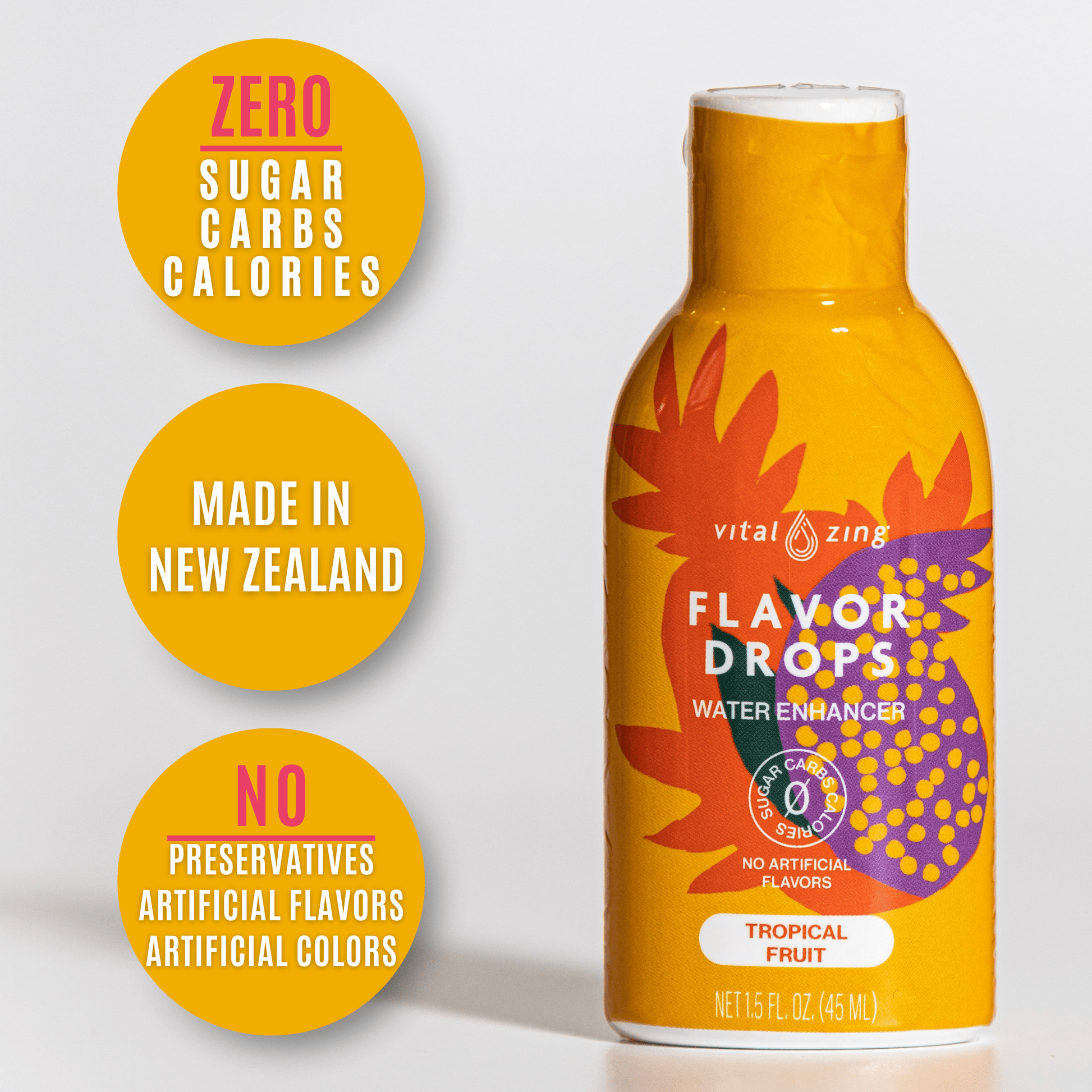 Tropical Fruit Flavor Drops Water Enhancer